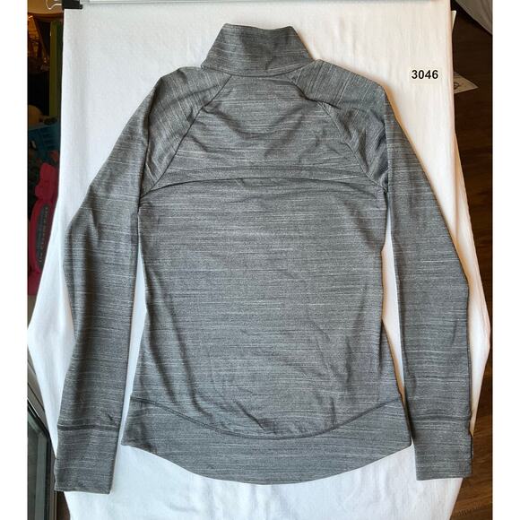 Reebok Women’s Long Sleeve Turtleneck Half Zip Sweatshirt size S, Gray,Thumbhole - Picture 9 of 9
